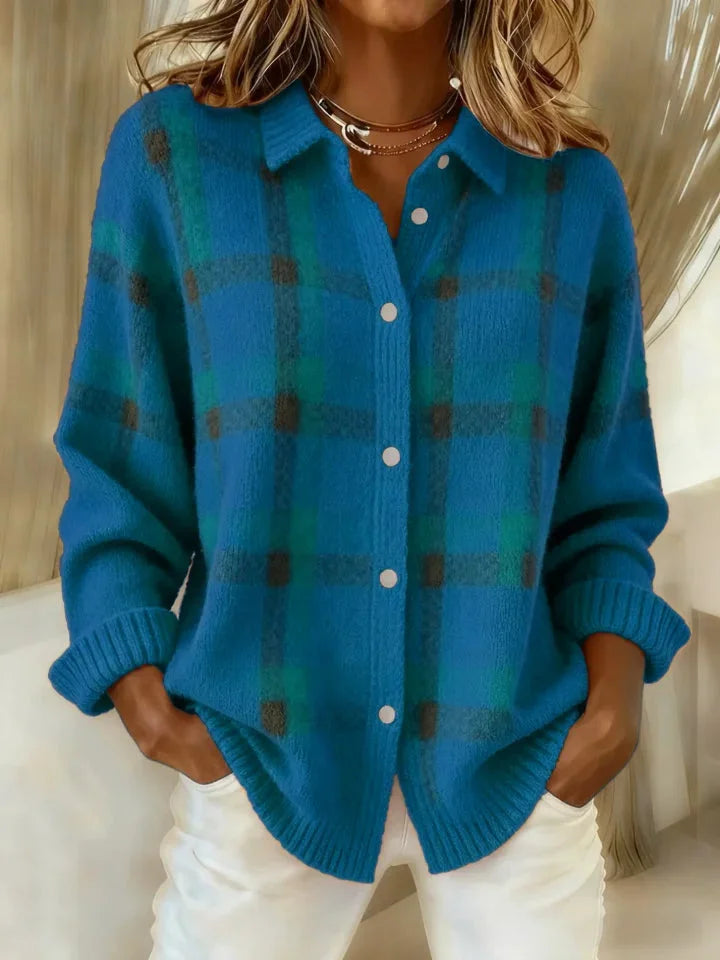 Francesca™ | Retro Cheque Sweater
