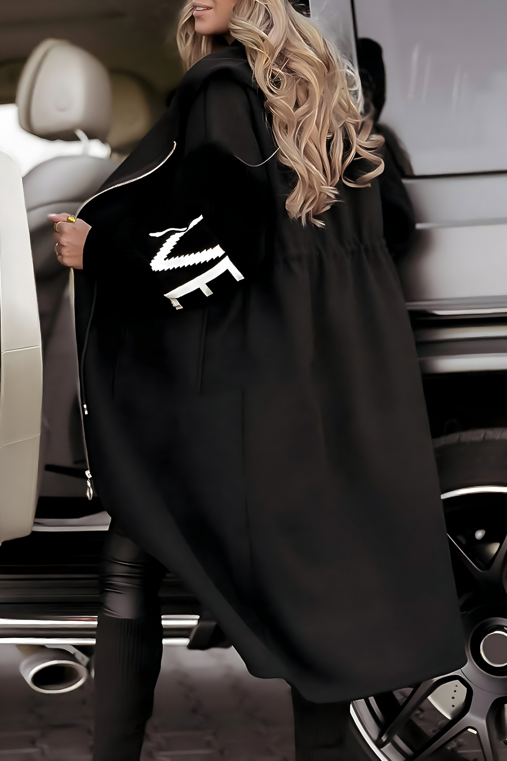 MARISELLE™ | Knitted Sleeve Hooded Jacket