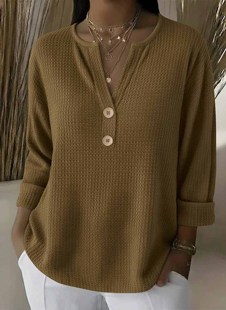 Giselle | Textured Button Sweater