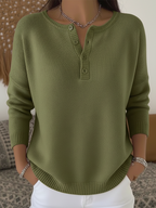 Sara | Button Henley Sweater