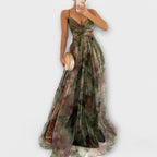 Annai Mesh Maxi Dress - Elegant and Figure-Shaping