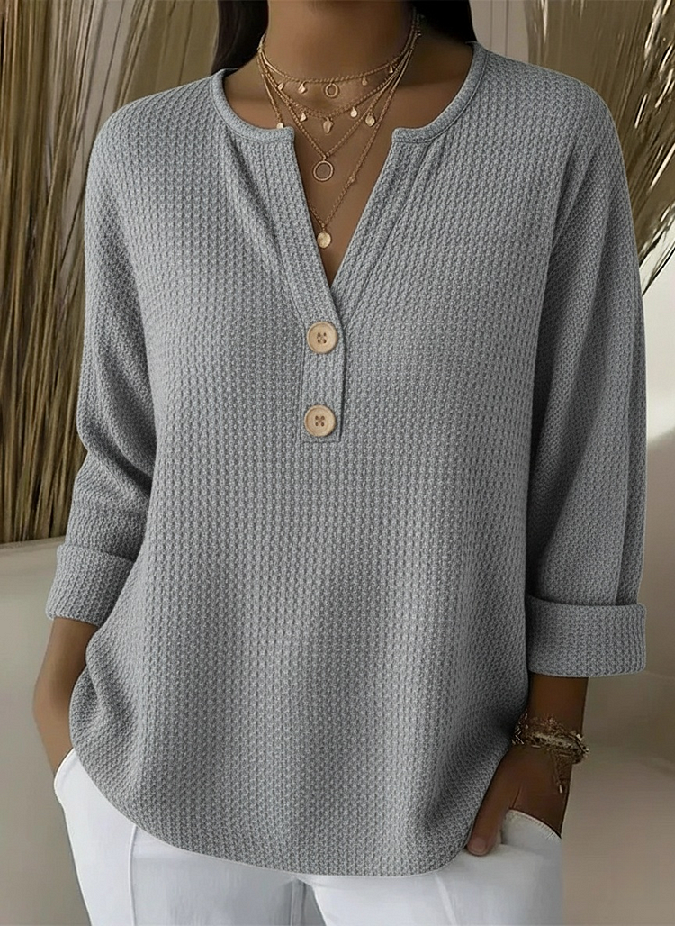 Giselle | Textured Button Sweater