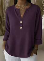 Giselle | Textured Button Sweater