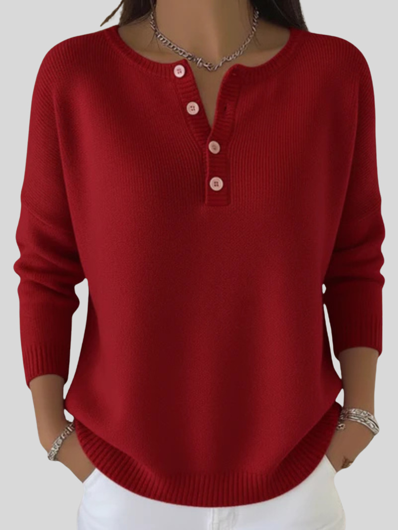 Bliss™ | Soft  Button Detailed Sweater