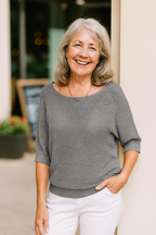 Anetta | Soft Knit Top - Flattering Shape