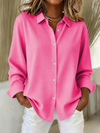 Aurelie | Pink Elegant Button Blouse