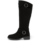 Suede Buckle Boots