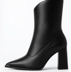 Pointed Leather Boots
