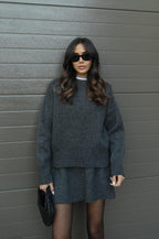 Esme |  A cozy sweater and a flowy flattering skirt