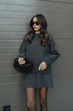 Esme |  A cozy sweater and a flowy flattering skirt