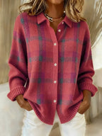 Francesca™ | Retro Cheque Sweater