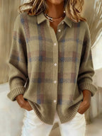 Francesca™ | Retro Cheque Sweater