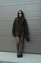 Esme |  A cozy sweater and a flowy flattering skirt
