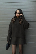 Esme |  A cozy sweater and a flowy flattering skirt