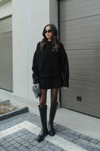 Esme |  A cozy sweater and a flowy flattering skirt
